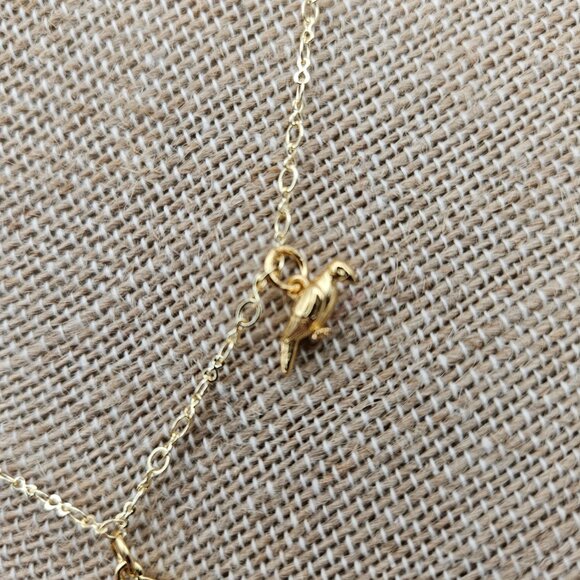(NWT) 14k GF Caged Bird Flies Free Dainty Chain Necklace Handmade Vintage - Picture 8 of 16